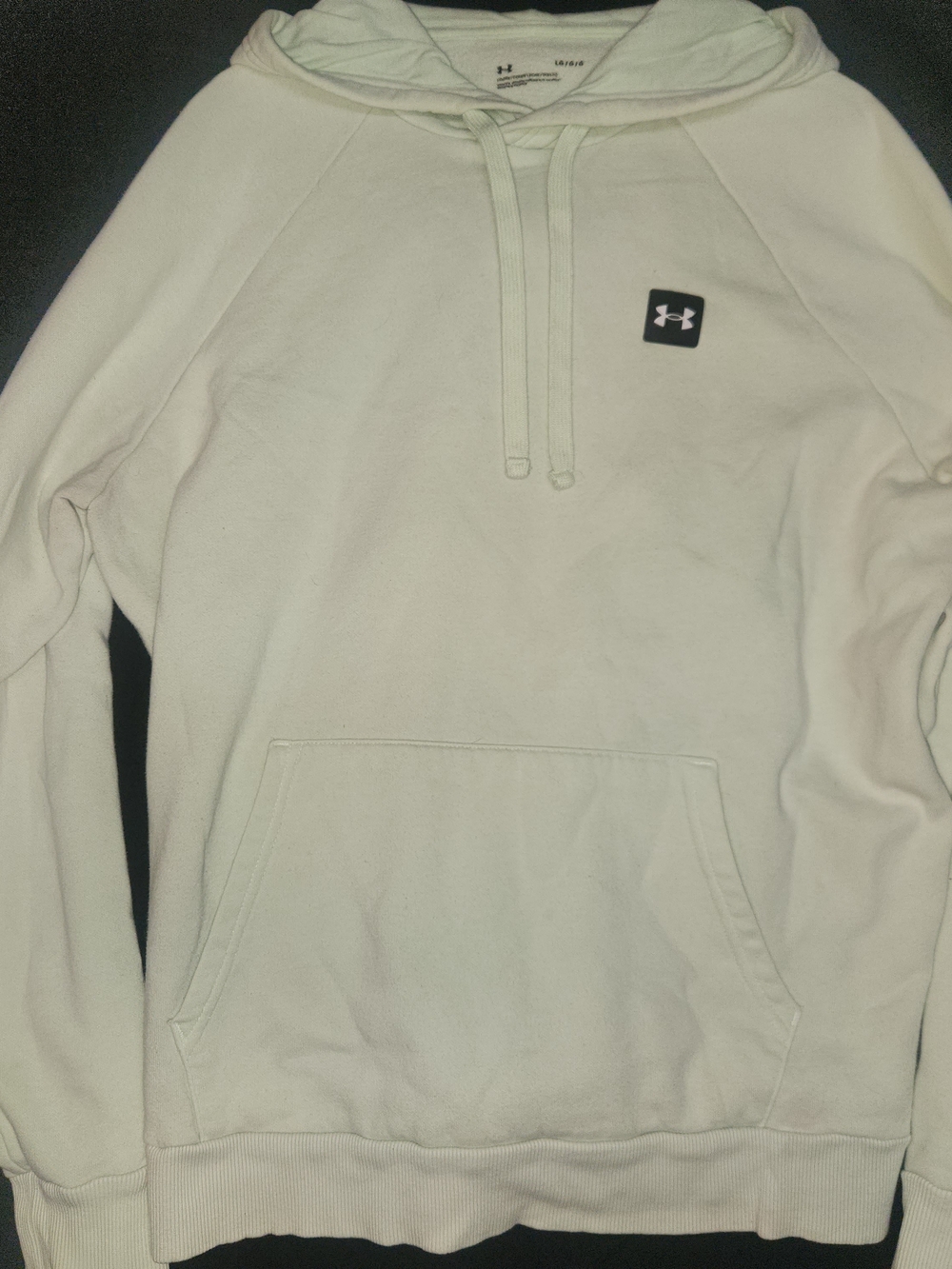 LG Men's Cream Under Armour Crewneck Hooded Sweatshirt